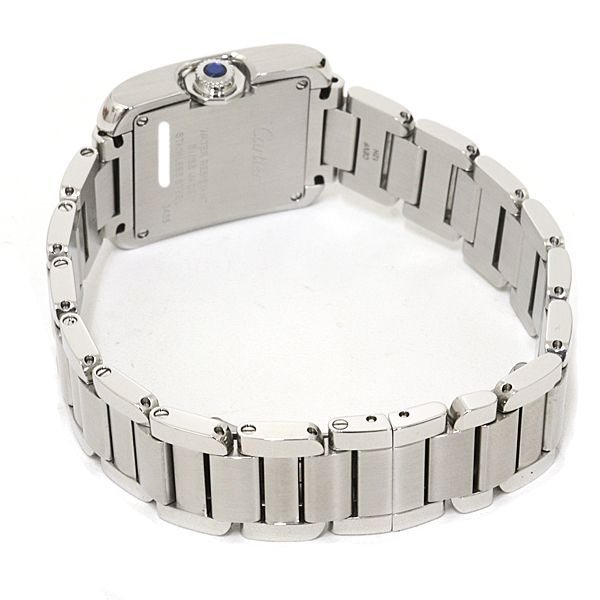 Cartier Watch Tank Anglaise SM Diamond SS Quartz Silver Dial — view 4