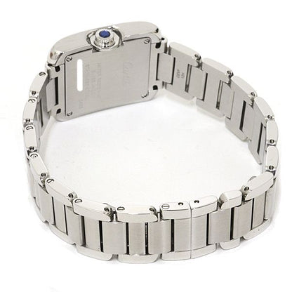 Cartier Watch Tank Anglaise SM Diamond SS Quartz Silver Dial — view 4