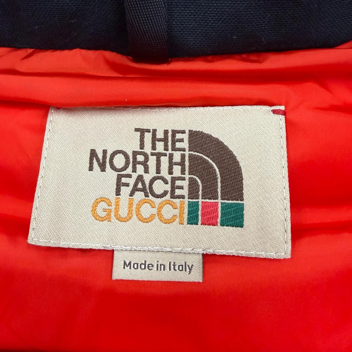 Gucci the North Face GG Padded Vest Pattern Down Beige Black XS — view 7