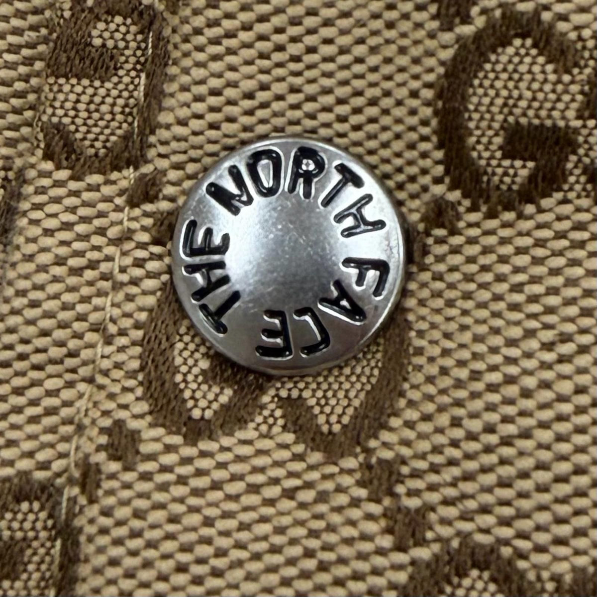 Gucci the North Face GG Padded Vest Pattern Down Beige Black XS — view 6