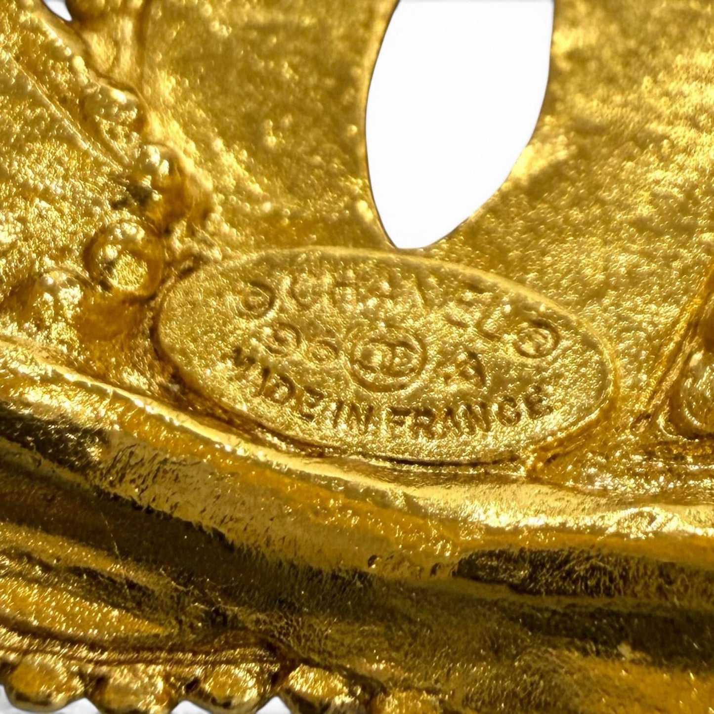 Chanel Vintage CC Logo Bangle Bracelet Gold — view 8