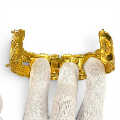 Chanel Vintage CC Logo Bangle Bracelet Gold — view 5