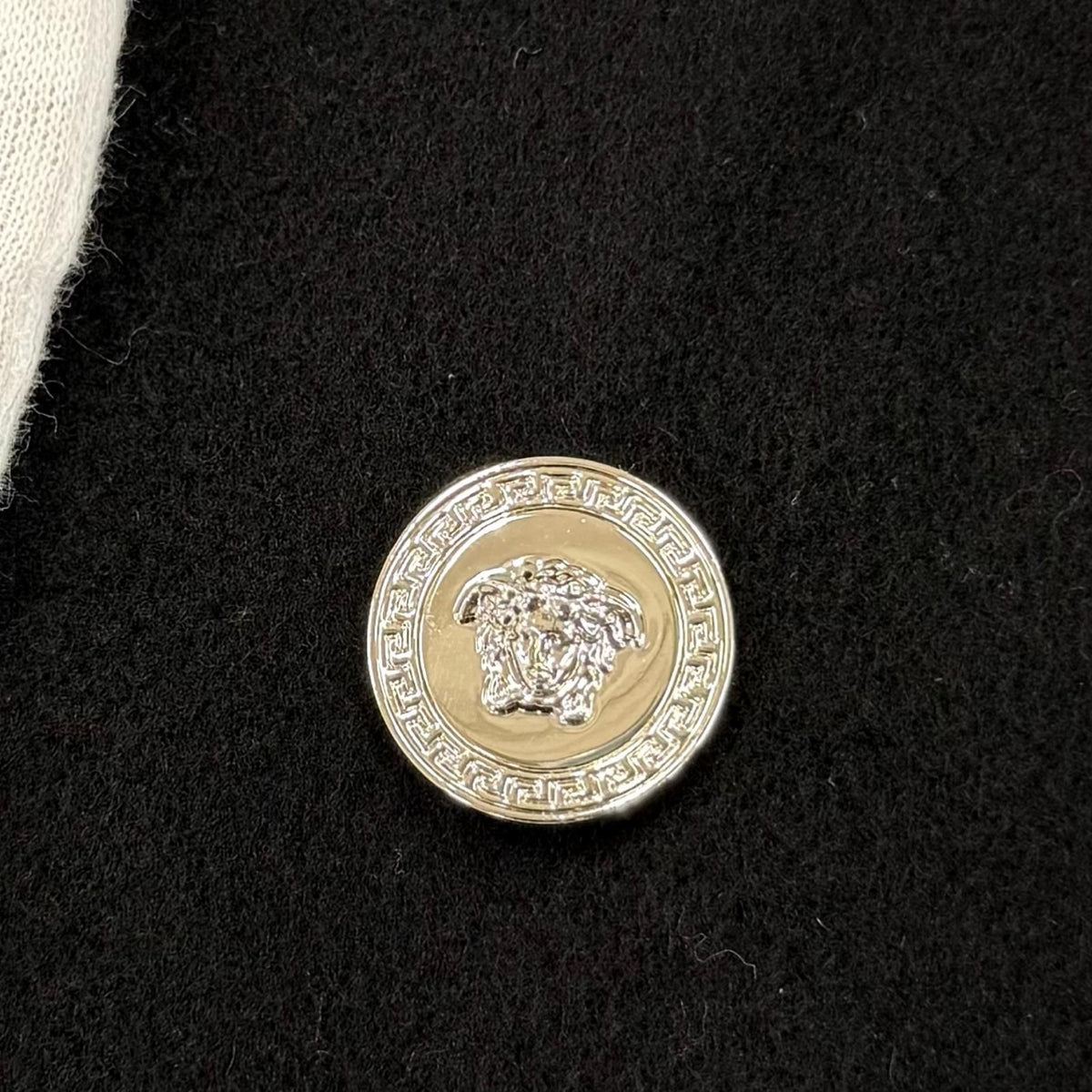 Versace Wool Cashmere Medusa Button Coat Black 36 — view 6