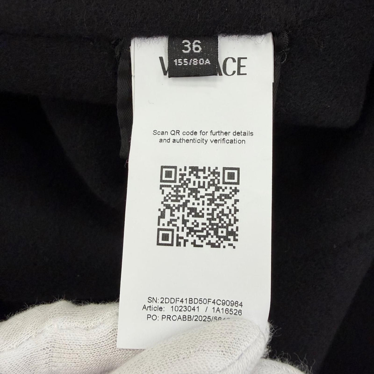 Versace Wool Cashmere Medusa Button Coat Black 36 — view 8