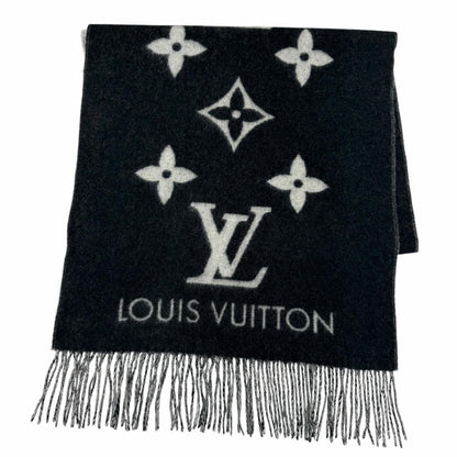 Louis Vuitton Scarf Reykjavik Cashmere Noir Monogram 170 45
