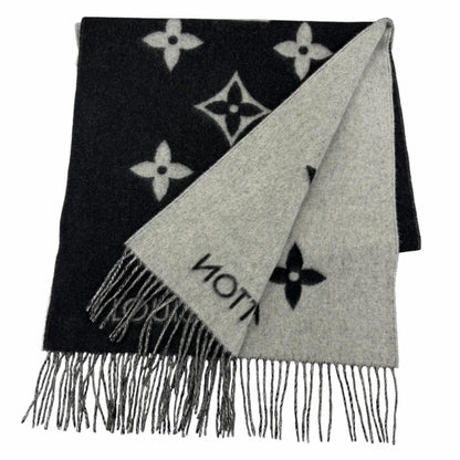Louis Vuitton Scarf Reykjavik Cashmere Noir Monogram 170 45 — view 3