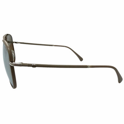Chanel CC Logo Mirror With Leather Lens Avier Ta Sunglasses Gray 55 Eyewear — view 3