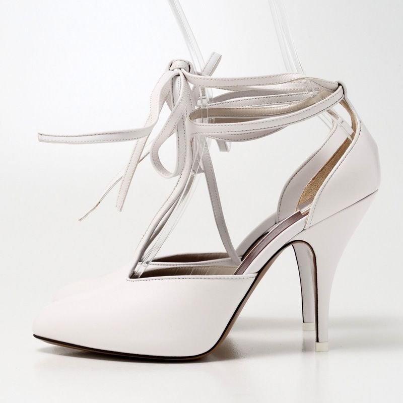 Celine Pumps Phoebe Philo Era Night Out Kidskin Leather T Strap Shoes 37 — view 2