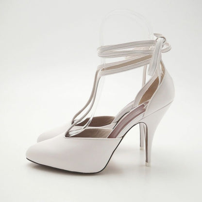 Celine Pumps Phoebe Philo Era Night Out Kidskin Leather T Strap Shoes 37 — view 2