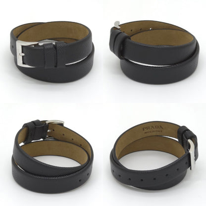 Prada Centurion Double Saffiano Leather Bracelet 44 Wrist Circumference 13