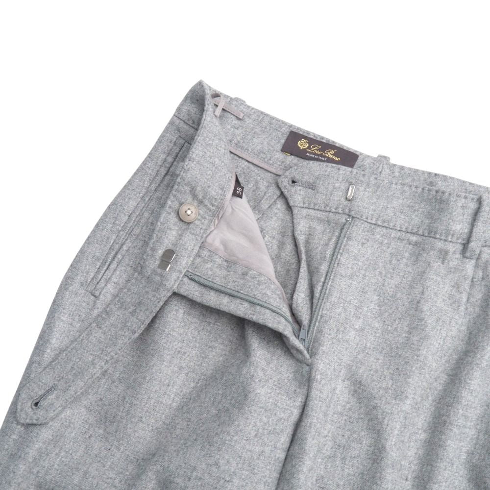 Loro Piana Pants 38 Cashmere Blend One Tuck Tapered Trousers — view 6