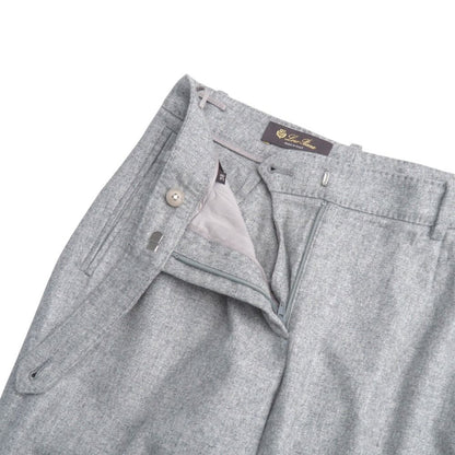 Loro Piana Pants 38 Cashmere Blend One Tuck Tapered Trousers — view 6