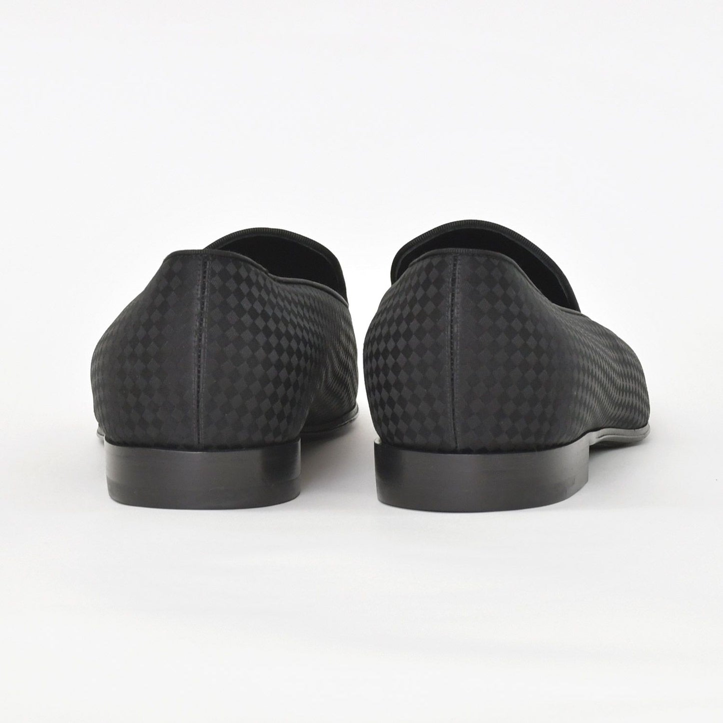 Louis Vuitton Moccasin Tassel Loafers Satin Business Shoes Black — view 3