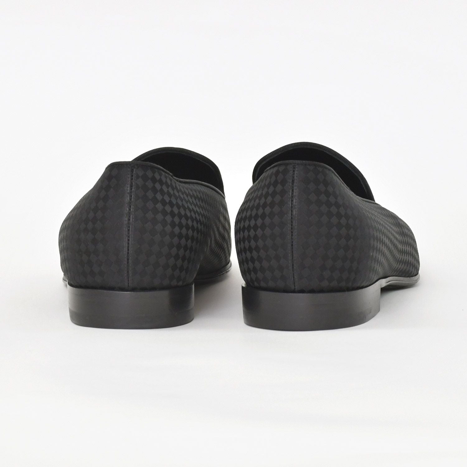 Louis Vuitton Moccasin Tassel Loafers Satin Business Shoes Black — view 3