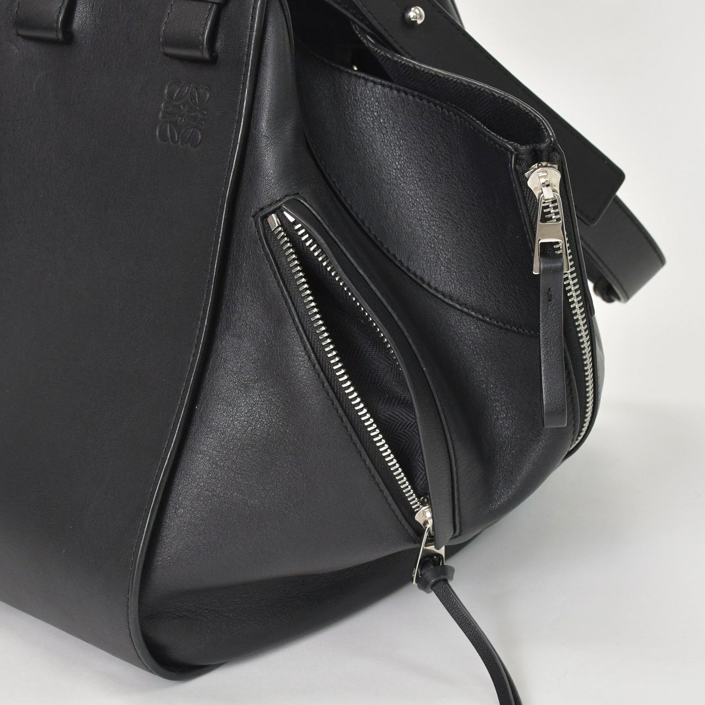 Loewe Hammock Black Shoulder Bag Silver — view 5