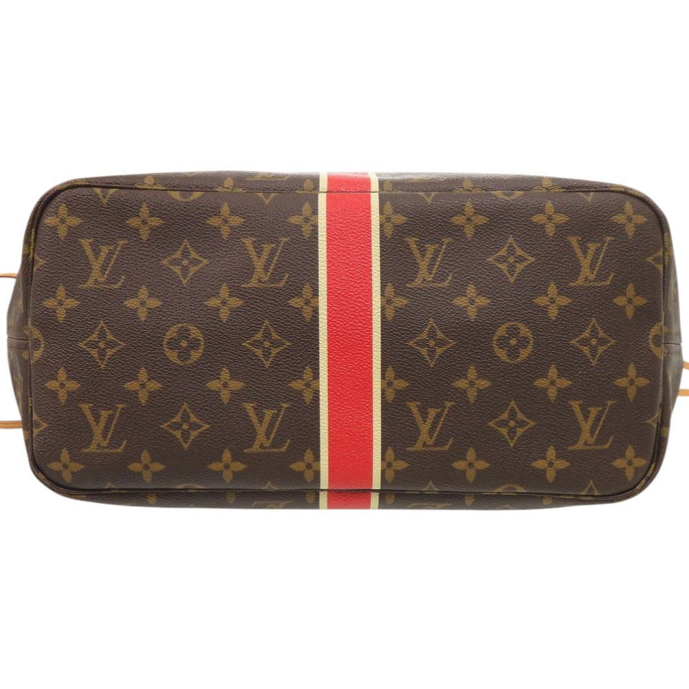 Louis Vuitton Neverfull MM Monogram Red Tote Bag — view 3