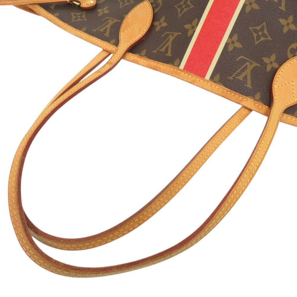 Louis Vuitton Neverfull MM Monogram Red Tote Bag — view 7