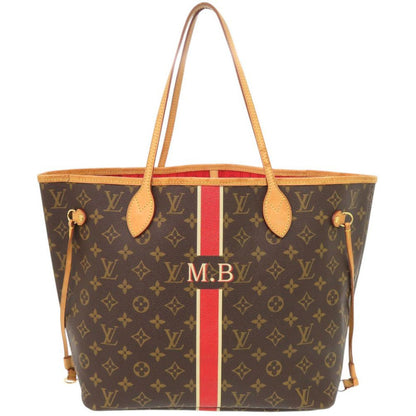 Louis Vuitton Neverfull MM Monogram Red Tote Bag