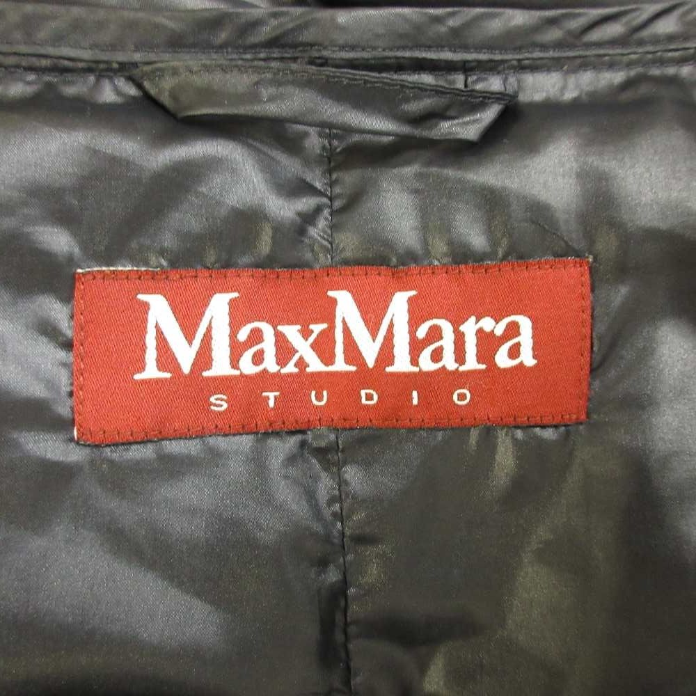 Max Mara Studio Shawl Color Long Down Coat Fully Lined 42 L Black — view 4