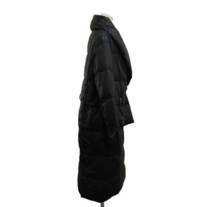 Max Mara Studio Shawl Color Long Down Coat Fully Lined 42 L Black — view 2