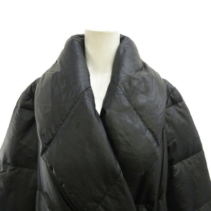 Max Mara Studio Shawl Color Long Down Coat Fully Lined 42 L Black — view 5