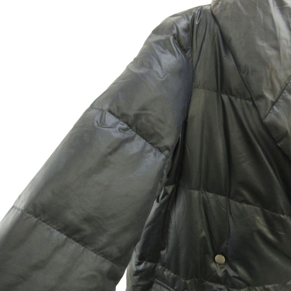 Max Mara Studio Shawl Color Long Down Coat Fully Lined 42 L Black — view 7