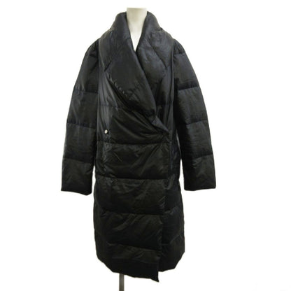 Max Mara Studio Shawl Color Long Down Coat Fully Lined 42 L Black