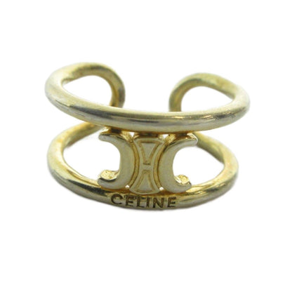 Celine Triomphe Logo Ring Asymmetric No 15 Gold — view 3