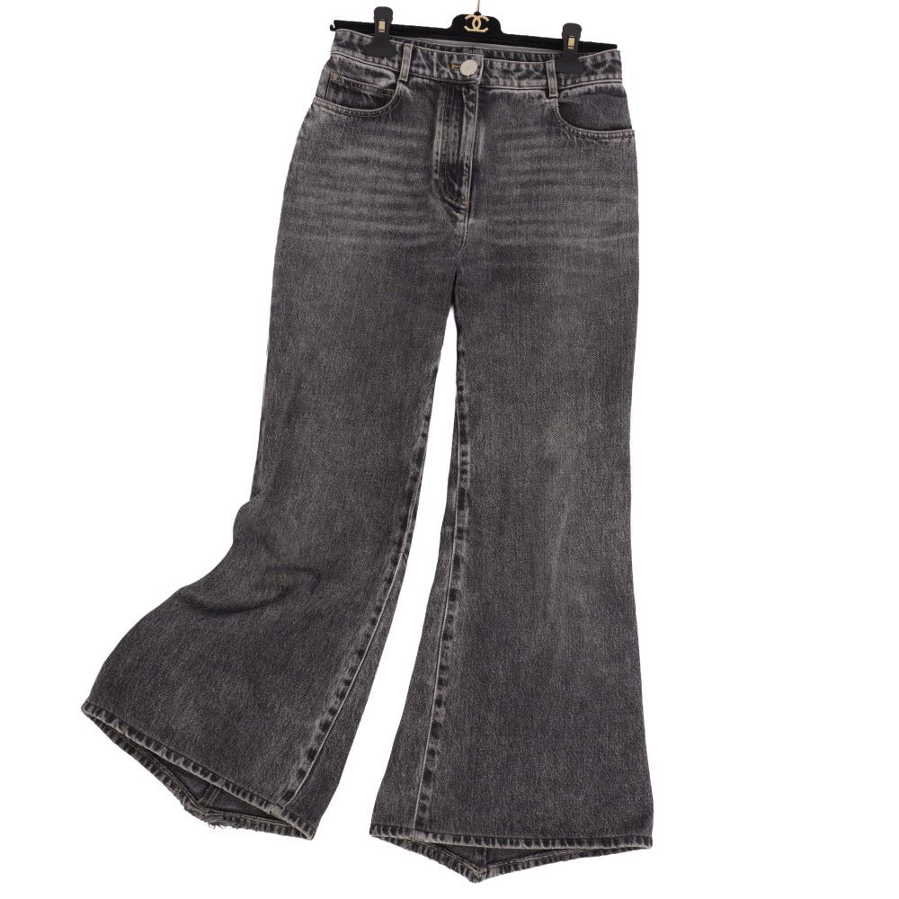 Chanel Denim Pants Black Frame