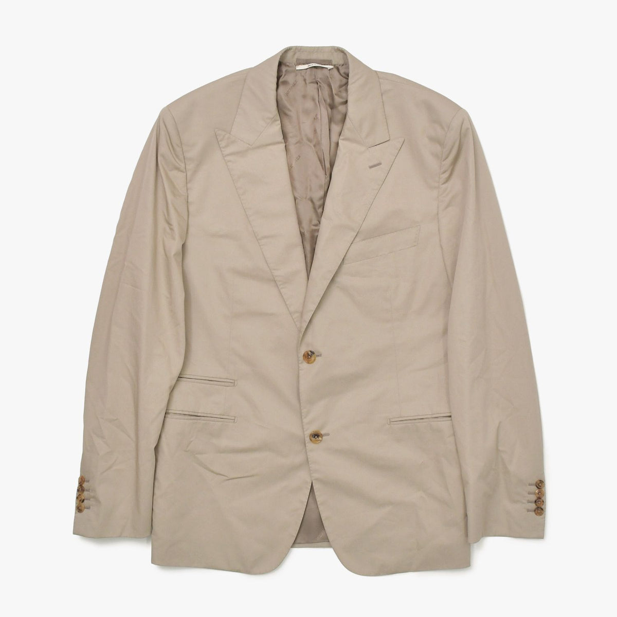 Hermes Set Jacket Pants Cotton Single Suit Greige 52 — view 2