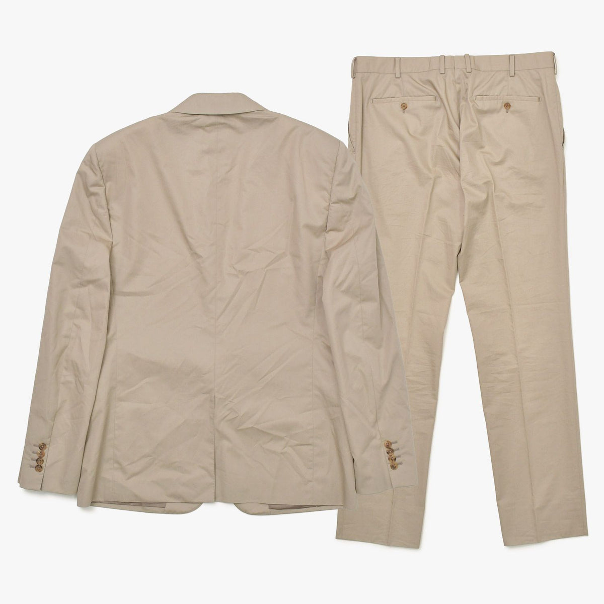 Hermes Set Jacket Pants Cotton Single Suit Greige 52 — view 4