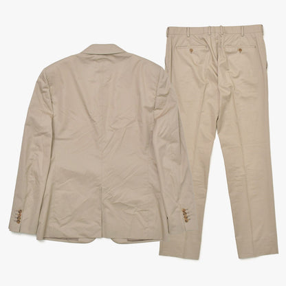 Hermes Set Jacket Pants Cotton Single Suit Greige 52 — view 4