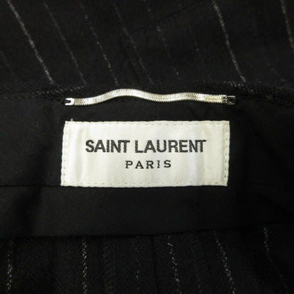 Saint Laurent Paris Pants Trousers Wool Striped Zip Fly 48 L Black — view 3