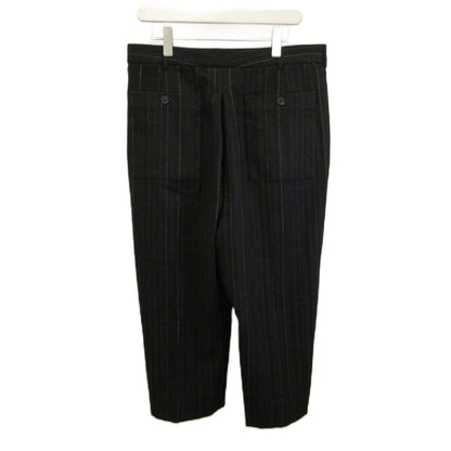 Saint Laurent Paris Pants Trousers Wool Striped Zip Fly 48 L Black — view 2