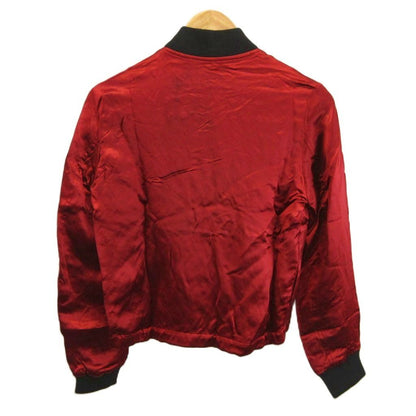 Saint Laurent Paris Bomber Jacket Satin Silk Blend Zip Up Studs 34 XS — view 2