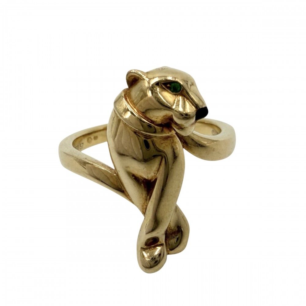 Cartier Ring Panthere 18K YG 57 Gold Tsavorite