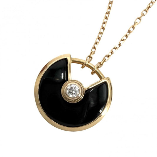 Cartier Necklace Amulet de Star 18K Pink Gold Onyx Diamond