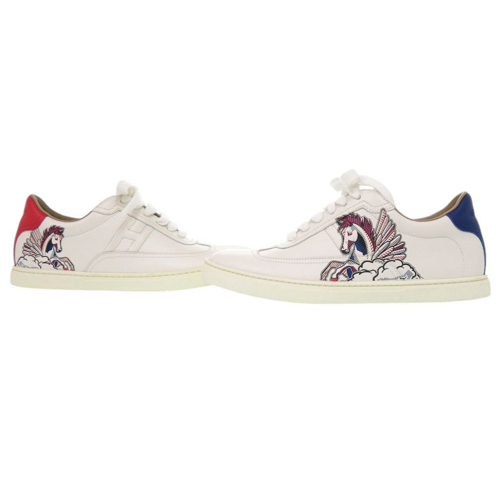 Hermes Low-Cut Sneakers Quicker Pegasus Pop Leather White 36 — view 5