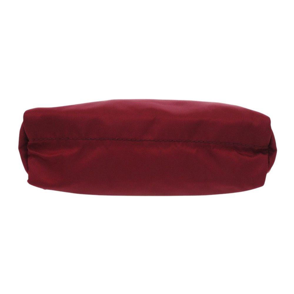 Prada Triangle Logo Nylon Red Makeup Pouch — view 3