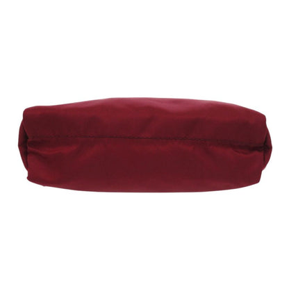Prada Triangle Logo Nylon Red Makeup Pouch — view 3