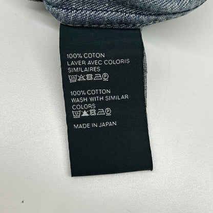 Celine Blue Cotton 100 Union O-chien Wash Denim Cropped Shirt XS — view 6