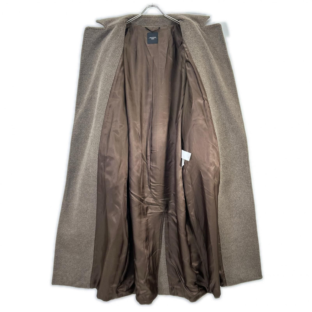 Max Mara Weekend Gray Alpaca Mohair Tempera Gown Long Coat 46 — view 3