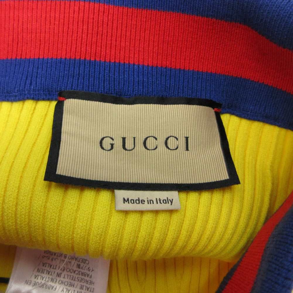Gucci Web Stripe Short Knit Pants Shorts Rib Stretch Easy XS Yellow — view 3
