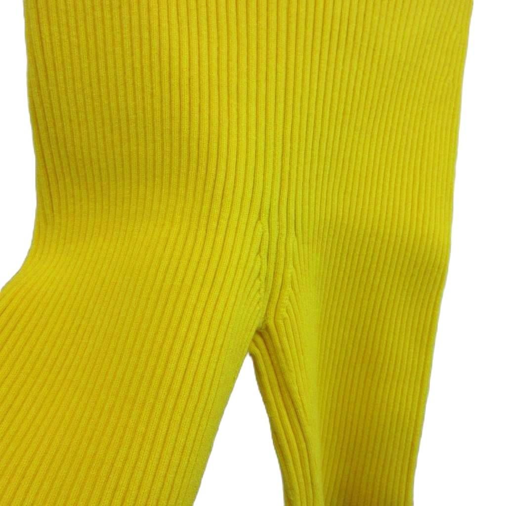 Gucci Web Stripe Short Knit Pants Shorts Rib Stretch Easy XS Yellow — view 4