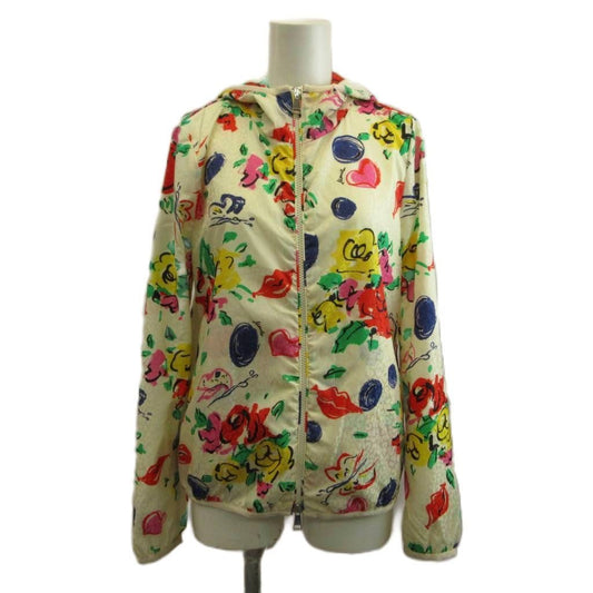 Moncler Vive Giubbotto Nylon Hoodie Zip Up Heart Floral Lip All Over Logo 00 XS