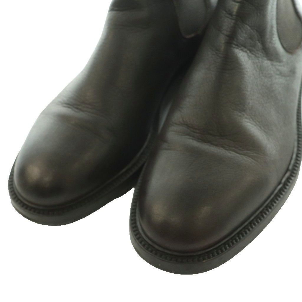 Dolce & Gabbana Side Gore Boots Short Tank Sole Low Heels Leather Brown SS 8 — view 3
