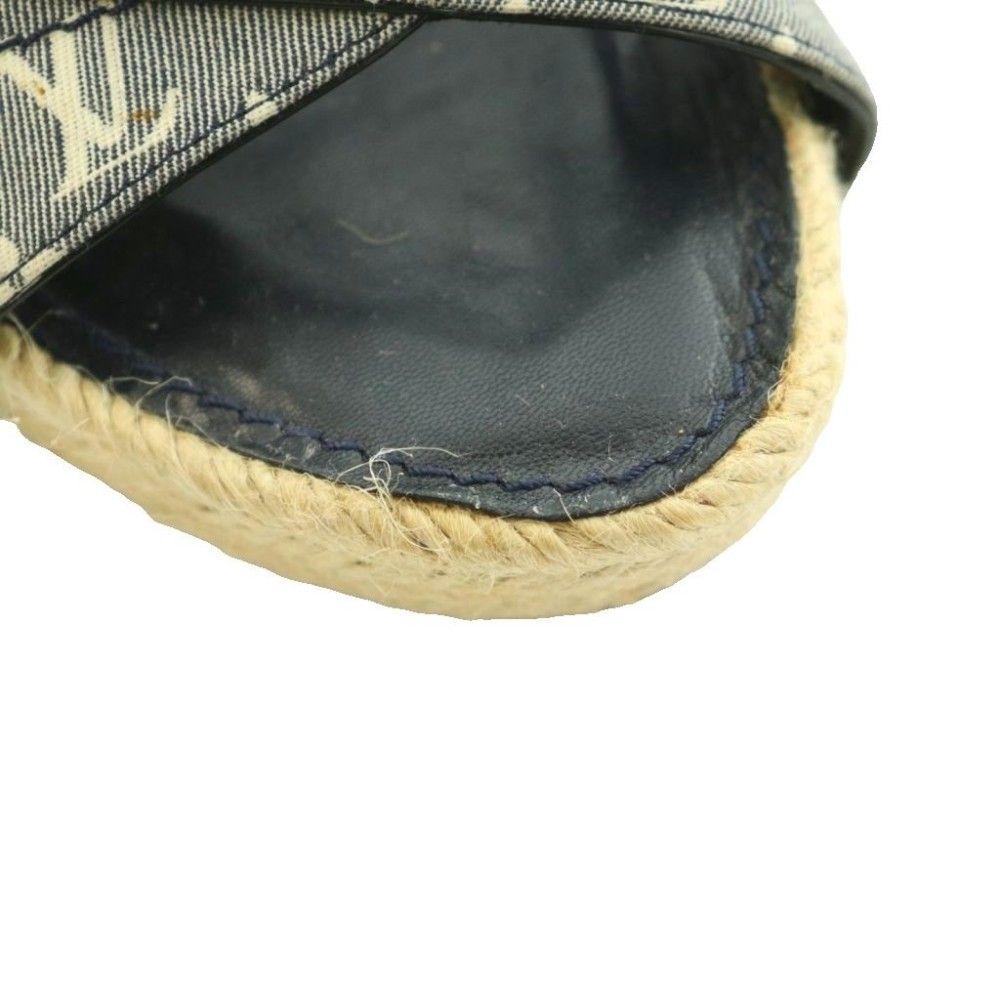 Louis Vuitton Wedge Sole Sandals Strap Monogram Canvas Espadouille Beige 36.5 — view 8