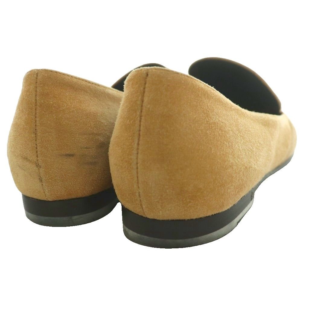 Gucci Horsebit Loafers Suede Low Heels Square Toe Beige SS 36 — view 5