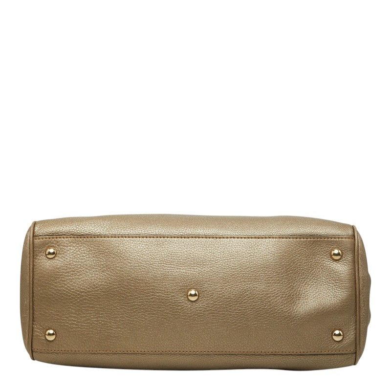 Gucci Bamboo 2-Way Shoulder Bag Gold Brown Leather — view 3
