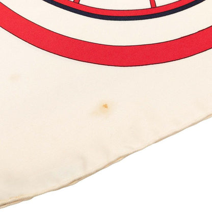Hermes Carre 90 Spring Scarf Large White Multicolor Silk — view 4
